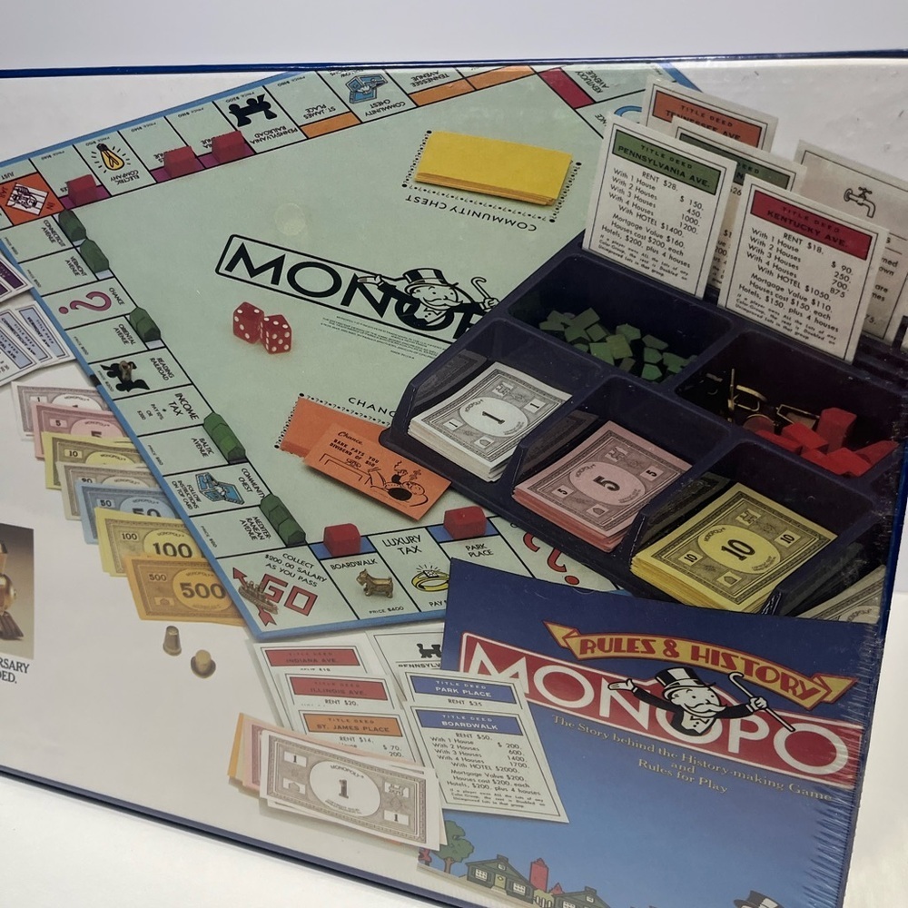 Monopoly Deluxe Anniversary Edition Board Game - Blue - Picture 7 of 11